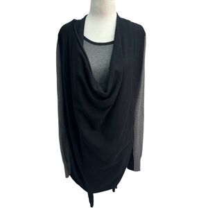 Rudsak Grey Long Sleeve Layered Tunic Sweater Size M